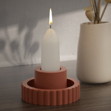 Load image into Gallery viewer, Circular Striped Candle Holder Silicone Mold
