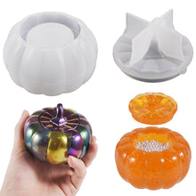 Load image into Gallery viewer, Halloween Pumpkin Candlestick Storage Box Mold
