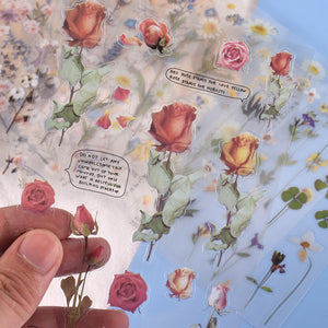 Multiple Flower Stickers Material