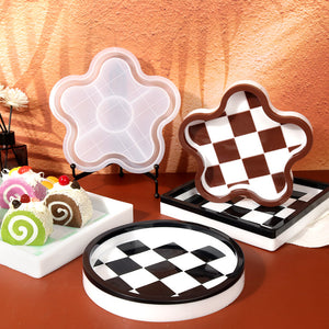 Chessboard Grid Tray Silicone Mold