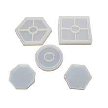 Load image into Gallery viewer, Hexagonal Square Flower Base Coaster Mold
