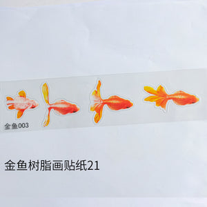 Goldfish Paintings Material Stickers