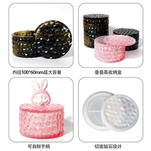 Round Diamond Stacked High Storage Box