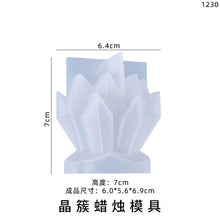 Load image into Gallery viewer, Crystal Cluster Candle Mold
