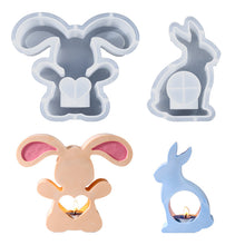 Load image into Gallery viewer, Easter Rabbit Candle Holder Silicone Mold
