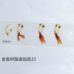 Goldfish Paintings Material Stickers