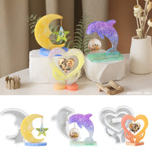 Load image into Gallery viewer, Moon Dolphin Heart Shaped Pendant Photo Frame Mold
