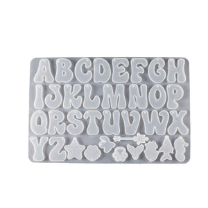 26 English Letter Marine Animal Pendant Silicone Mold