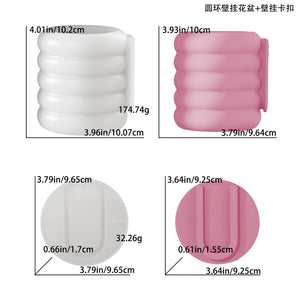 Multiple Wall Mounted Succulent Vases Silicone Mold