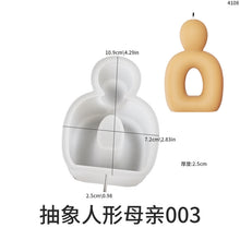 Load image into Gallery viewer, Abstract Child Father Mother Human Candle Mold
