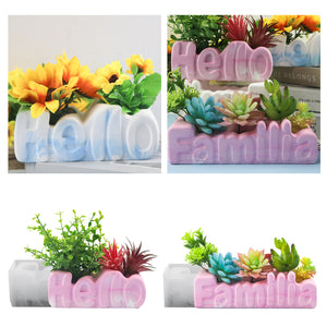 Hello and Familia Flower Pot Mold