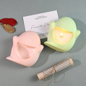 Halloween Big Mouth Ghost Candle Cup Silicone Mold