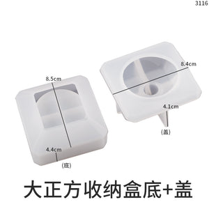 Square Storage Box Candle Holder Mold