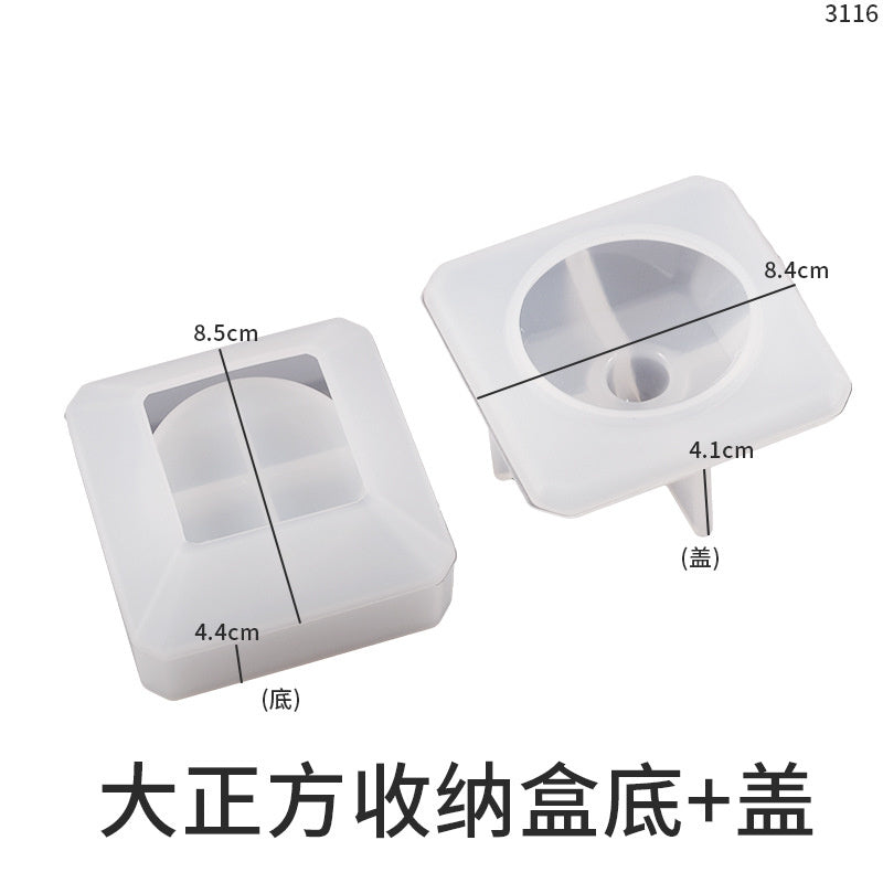 Square Storage Box Candle Holder Mold