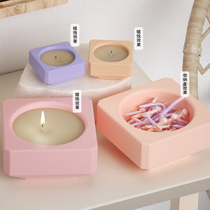 Square Storage Box Candle Holder Mold