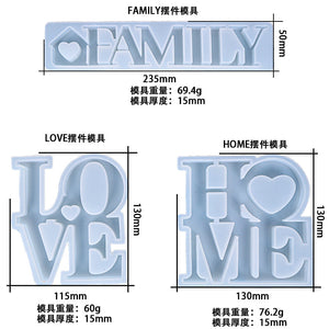 LOVE FAMILY HOME Ornaments Mold