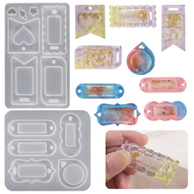 Load image into Gallery viewer, Elliptical Lace Love Flowing Sand Pendant Keychain Mold
