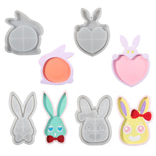 Load image into Gallery viewer, Easter Cartoon Rabbit Silicone Coaster Mold
