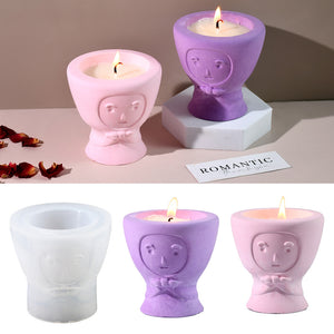 Butterfly Knot Face Candle Holder Mold
