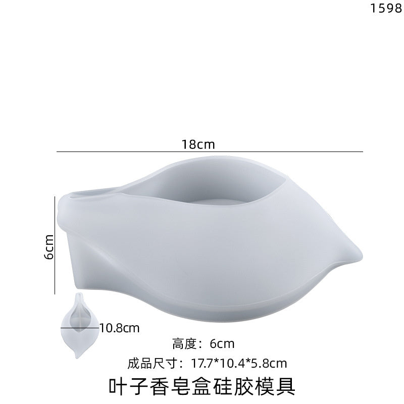 Drain Leaf Soap Storage Box Silicone Mold