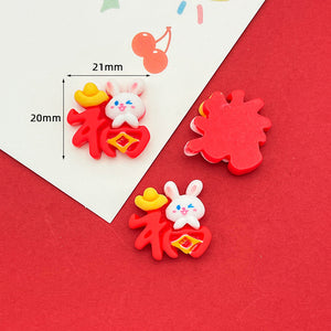 Blessing Resin Rabbit Year Accessories