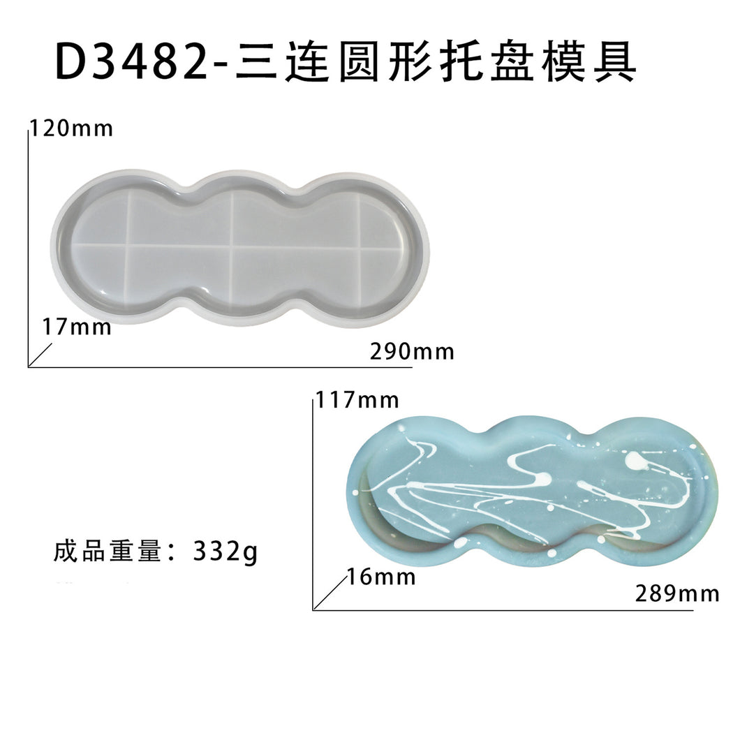 Tray with Multiple Circular Edge Mold