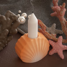 Load image into Gallery viewer, Striped Shell Candle Holder Mold
