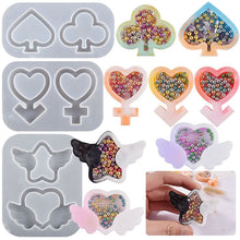 Load image into Gallery viewer, 3 Pcs Flowing Sand Pendant Silicone Mold
