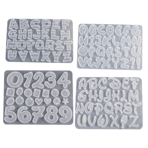 26 English Alphabet and Number Irregular Keychain Mold