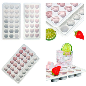 Love Round Grid Ice Block Mold