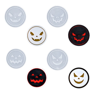 Halloween Series Funny Face Expression Coaster Mold