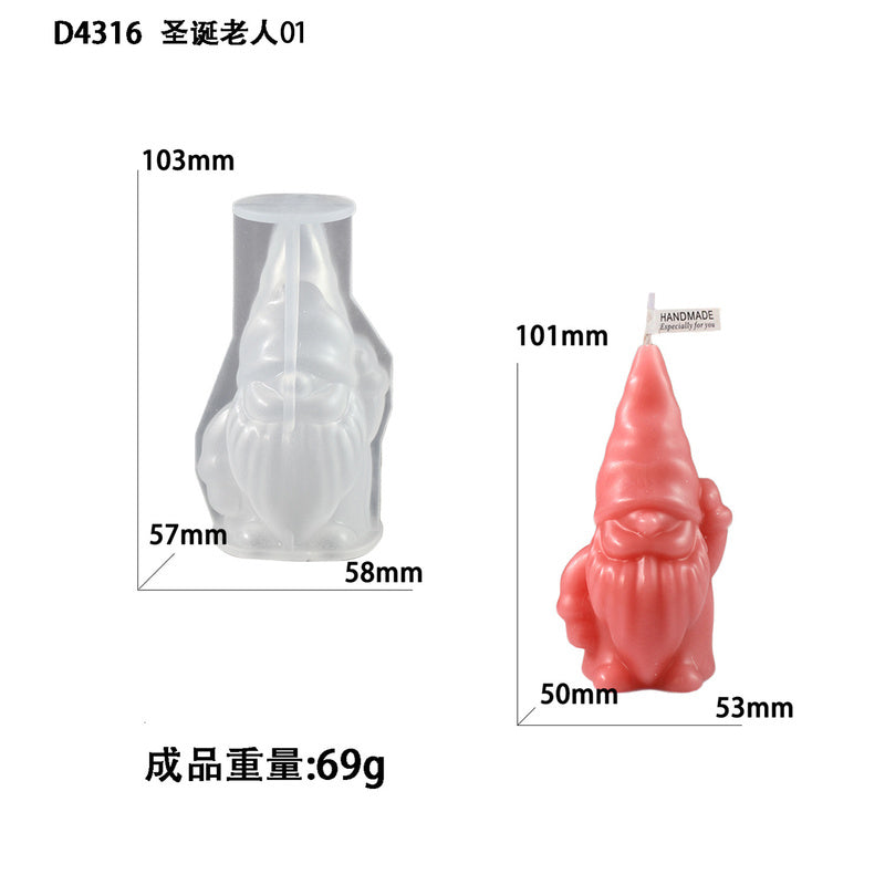 Santa Claus 3D Stereoscopic Candle Mold