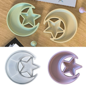 Star Moon Plate Storage Box Silicone Mold