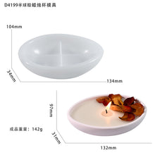 Load image into Gallery viewer, Hemispherical Boat Candle Cup Silicone Mold
