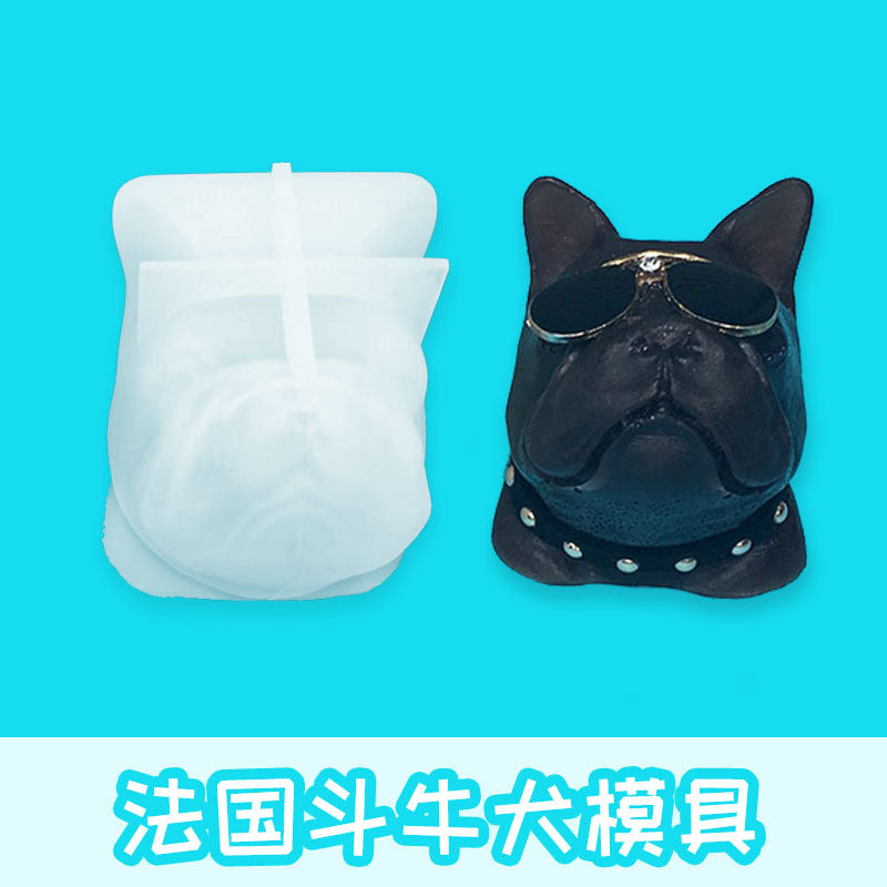 3D Bulldog shaped Ornament Mold