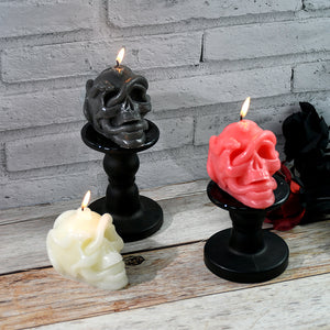 Halloween Double Snake Skull Candle Mold