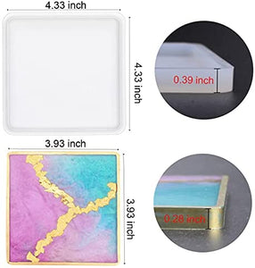 6 Pack Geode Coaster Molds, ResinWorld Irregular Resin Coaster Silicone  Mold, Coaster Epoxy Molds for Making Agate Coasters, Home Decoration DIY