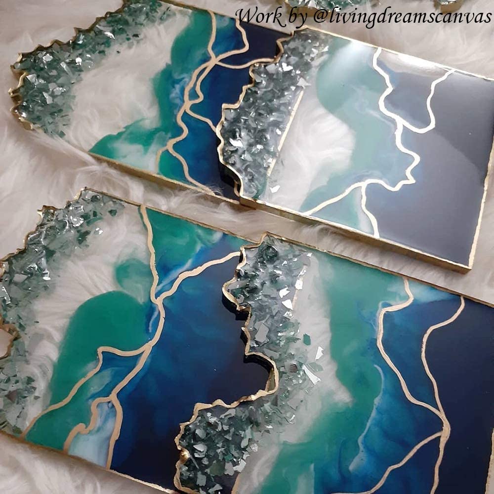 Resin Molds Geode Coasters Set Mold Irregular Ore Shaped - Temu Japan