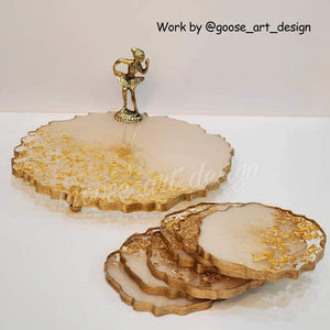 Irregular Large Tray Molde De Silicona Para Resina Accessories Geode Resin  Mold Silicone Casting Coaster Mould Jewelry Making