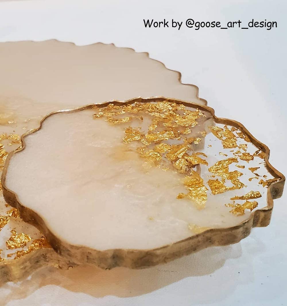Resin Coaster Molds, Large Silicone Tray Coaster Resin Mold for DIY Epoxy  Resin Casting, Agate Coaster,Home Decor Making 