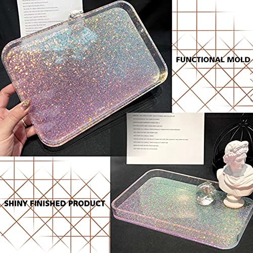 Vusnud Rolling Tray Resin Mold, Large Silicone Epoxy Resin Mold Tray, Epoxy  Molds for Resin Casting