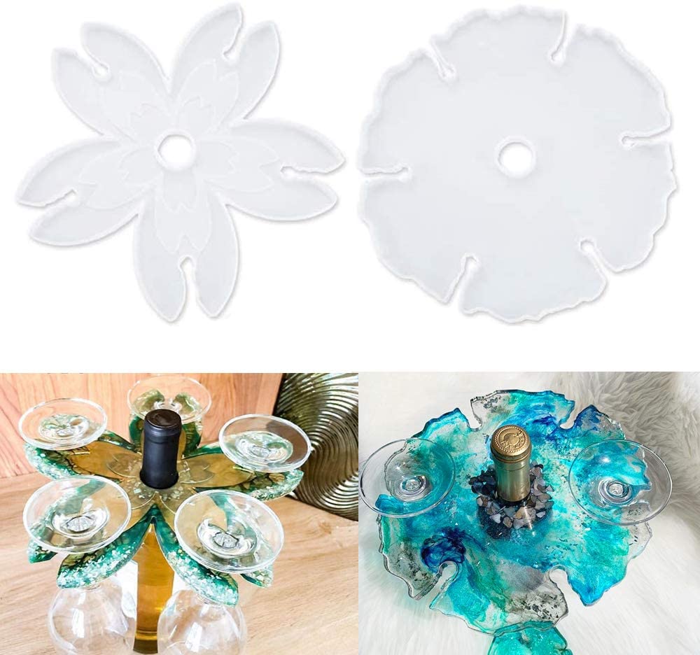ResinWorld Floral Shape Flower Wine Glass Holder Resin Molds, Wine Gla –  ResinWorlds