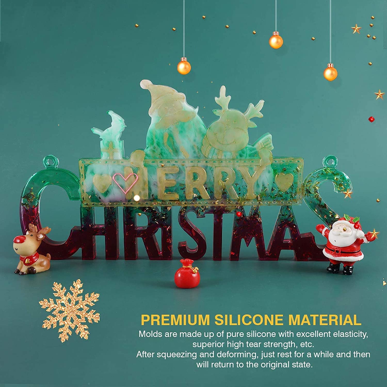 Christmas Tree Snowman Resin Mold Silicone Mold Christmas Light
