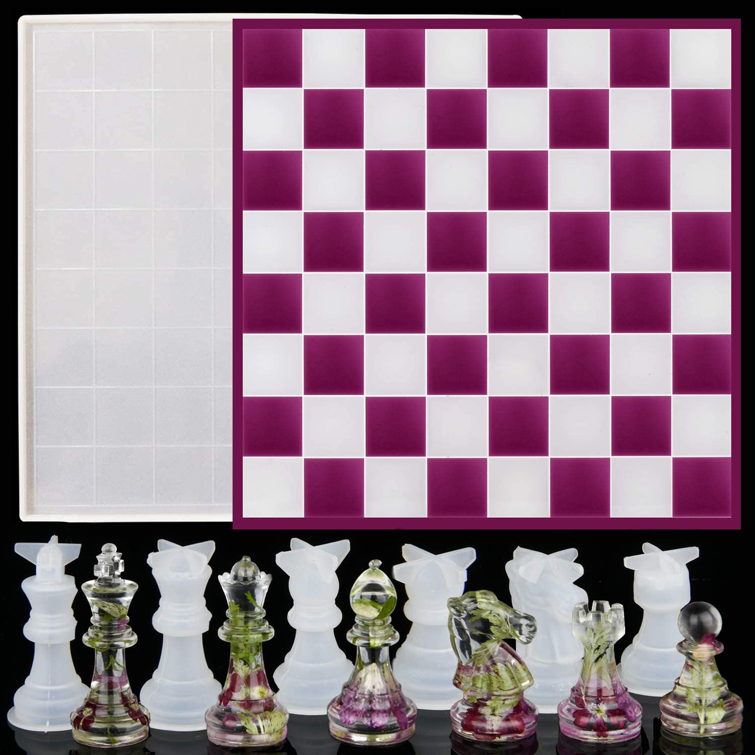 Resin Chess Set Mold,Upgraded 3 in 1 Chess Checkers Backgammon Molds for Epoxy  Resin,3D Full Size Silicone Chess Pieces and Chess Board Molds for Resi for  Sale in Bothell, WA - OfferUp